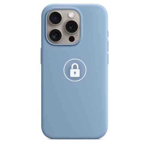 Telefona maciņš "Silicone Case v2" iPhone 15 Pro Max / Winter Blue / iepakojumā