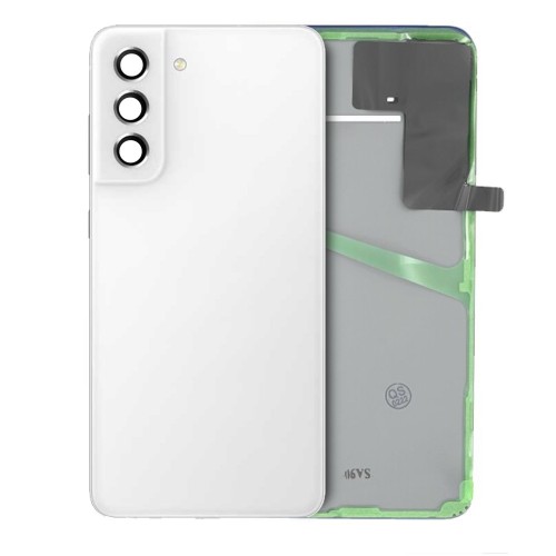 Aizmugurējais vāks saderīgs ar Samsung G990 S21 FE / balts / (ar kameras lēcu) OEM