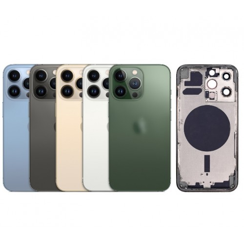 Aizmugurējais vāciņš Saderīgs ar iPhone 13 Pro Max full housing / Zeltains / OEM