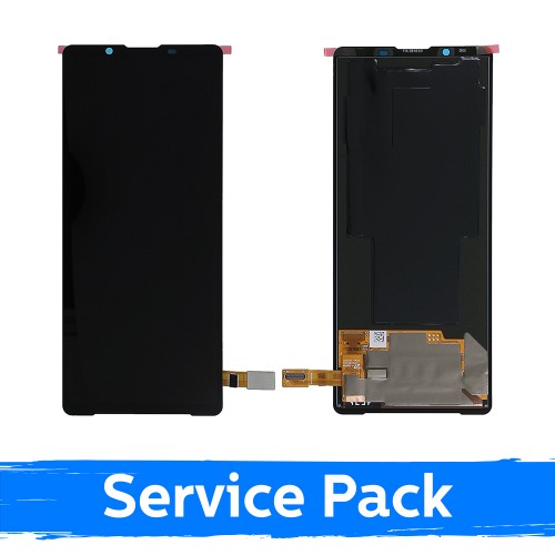 LCD Displejs Saderīgs ar Sony Xperia 5 V Melns (Service Pack)