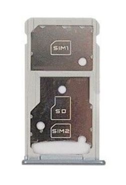 SIM card holder Huawei Honor 5C/Honor 7 Lite sudrabs original (service pack)