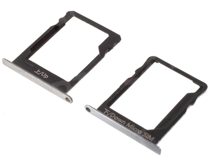 SIM card holder Huawei P8 Lite sudrabs (balts) 2pcs original (service pack)