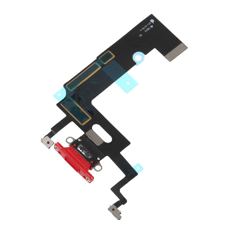 Flex priekš iPhone XR priekš charging connector ar microphone Sarkans ORG