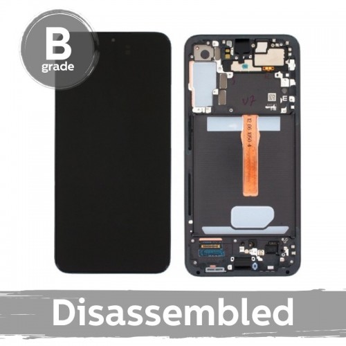 LCD displejs saderīgs ar Samsung S906 S22 Plus ar rāmi / Phantom Black / (9/10 Lietots)