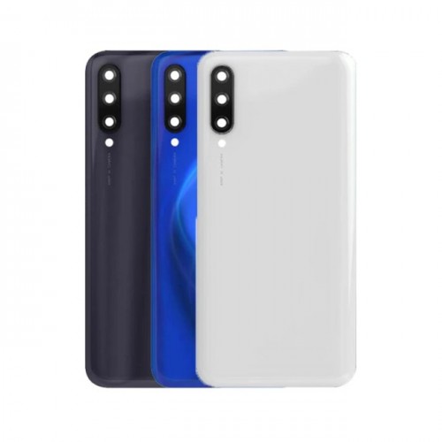 Aizmugurējais vāks saderīgs ar Xiaomi Mi 9 Lite balts (ar kameras lēcu) HQ