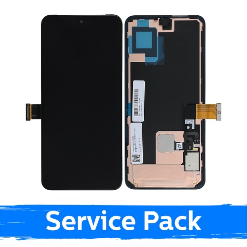 LCD displejs saderīgs ar Google Pixel 8 melns ar rāmi (Service Pack)
