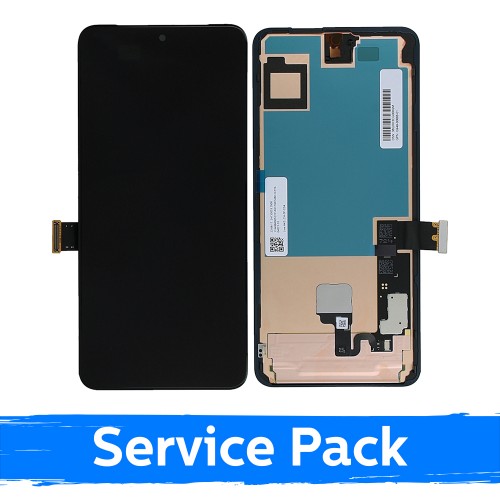 LCD displejs saderīgs ar Google Pixel 8 Pro melns ar rāmi (Service Pack)