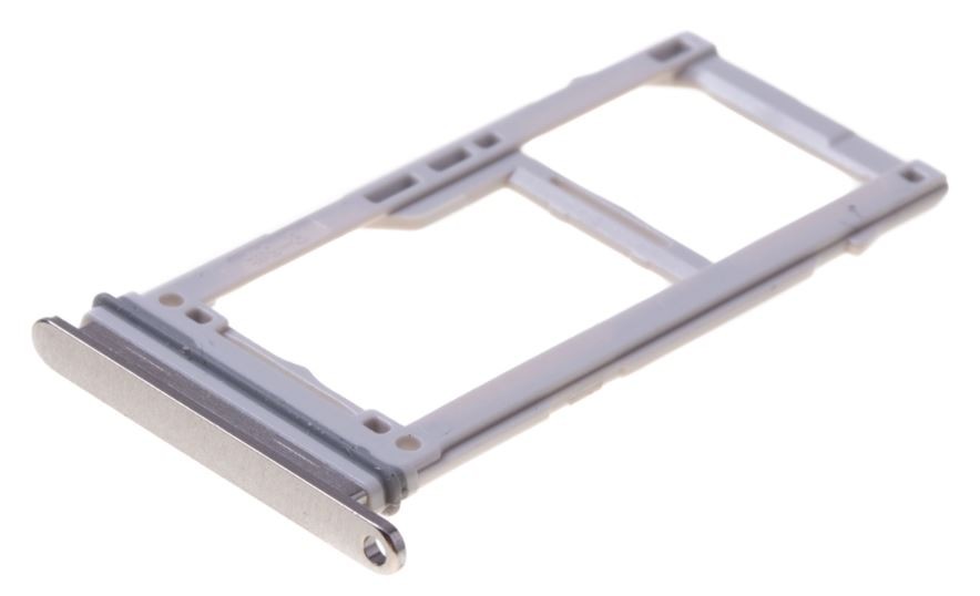 SIM card holder Samsung S10e/S10/S10+ DUAL Balts/Sudrabs original (used Grade A)