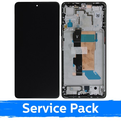 LCD displejs saderīgs ar Xiaomi Poco F5 5G ar rāmi / melns / (Service Pack)