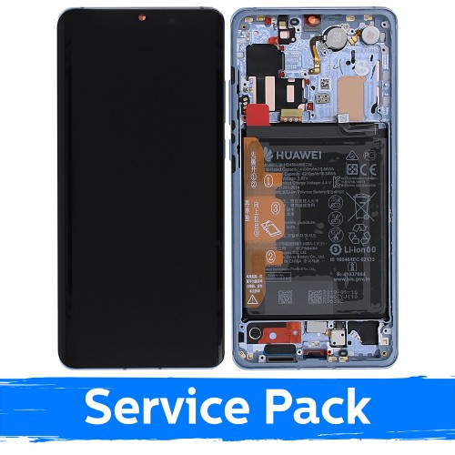 LCD displejs saderīgs ar Huawei P30 Pro ar rāmi / Breathing Crystal / (Service Pack)