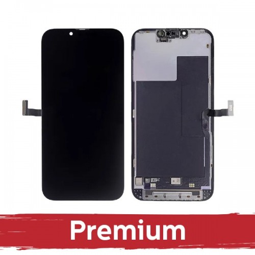 LCD displejs saderīgs ar iPhone 13 Pro Max melns (Hard OLED / Premium)