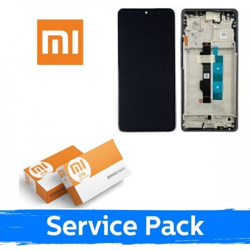 LCD displejs saderīgs ar Xiaomi Poco M6 Pro 4G / Redmi Note 13 Pro 4G ar rāmi / violets / (Service Pack)