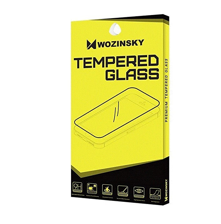 Screen protection glass "Wozinsky 5D Full Glue" Apple iPhone 12 Pro Max maciņš-friendly melns