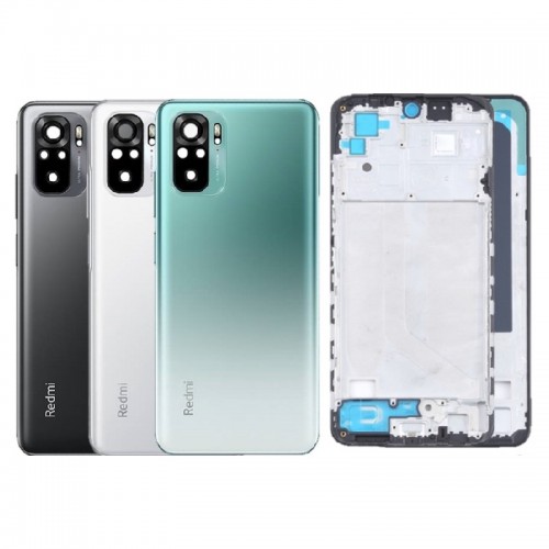 Aizmugurējais vāks saderīgs ar Xiaomi Redmi Note 10S / Ēnas melns / (ar kameras lēcu) / HQ