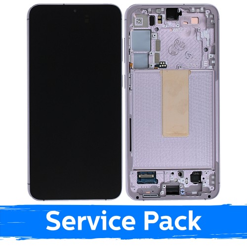 LCD displejs saderīgs ar Samsung S916 S23 Plus ar rāmi / Lavanda / (Service Pack)