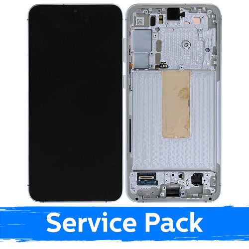 LCD displejs saderīgs ar Samsung S916 S23 Plus ar rāmi / Lime / (Service Pack)