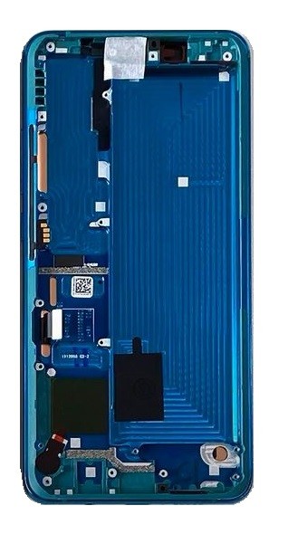 LCD screen Xiaomi Mi Note 10/Mi Note 10 Pro/Mi Note 10 Lite ar touch screen ar frame Zaļš original (service pack)