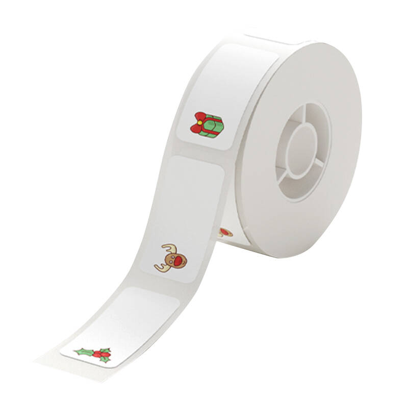 Niimbot termālās uzlīmes T 12x30mm 210 gab. (Ziemassvētku)