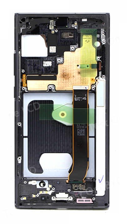 LCD screen Samsung N985/N986 Note 20 Ultra ar touch screen un frame Mystic Melns original (service pack)