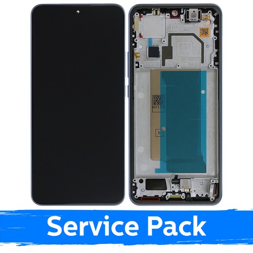 LCD displejs saderīgs ar Xiaomi 13T (13T Pro) ar rāmi / Alpine Blue / (Service Pack)