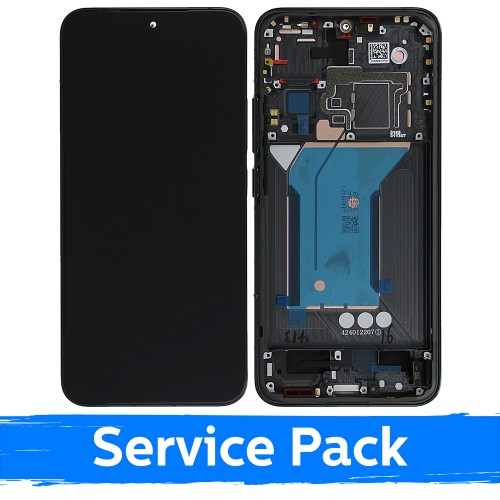 LCD displejs saderīgs ar Xiaomi 14 ar rāmi / melns / (Service Pack)
