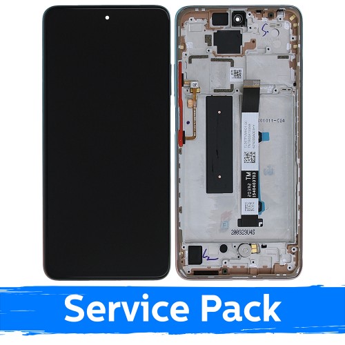 LCD displejs saderīgs ar Xiaomi Mi 10T Lite 5G ar rāmi / Rose Gold Beach / (Service Pack)