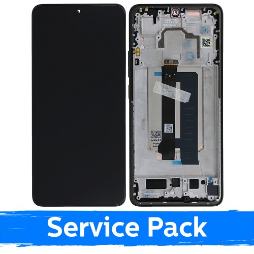 LCD displejs saderīgs ar Xiaomi Poco X6 Pro 5G ar rāmi / dzeltens / (Service Pack)