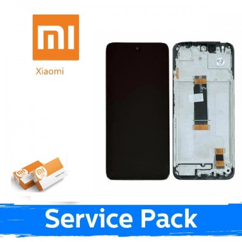 LCD displejs saderīgs ar Xiaomi Redmi 13 4G / Redmi 13 5G / Poco M6 4G melns ar rāmi (Service Pack)