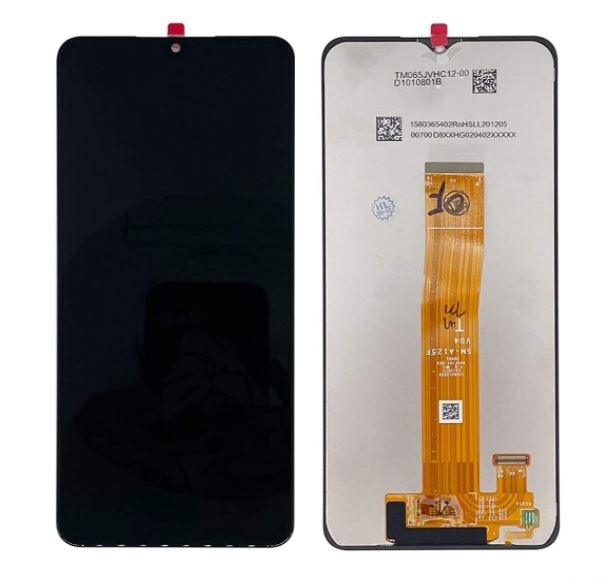 LCD screen Samsung A125 A12 2020 ar touch screen Melns ORG