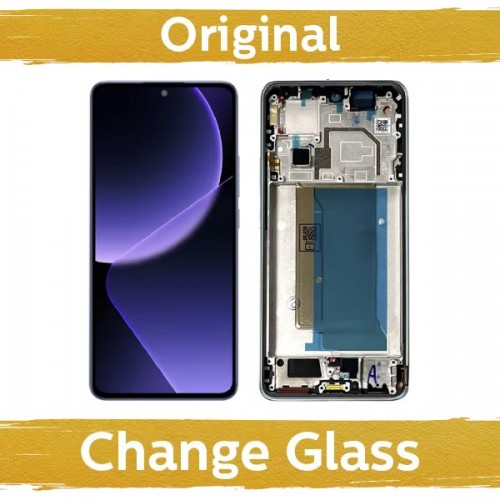 LCD displejs saderīgs ar Xiaomi 13T (13T Pro) ar rāmi / Alpine Blue / (Atjaunots: Ķīna)