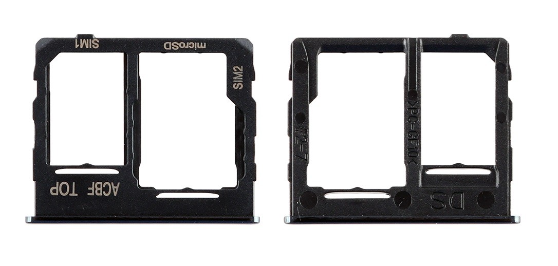 SIM card holder Samsung A326 A32 5G 2021 Melns original (service pack)
