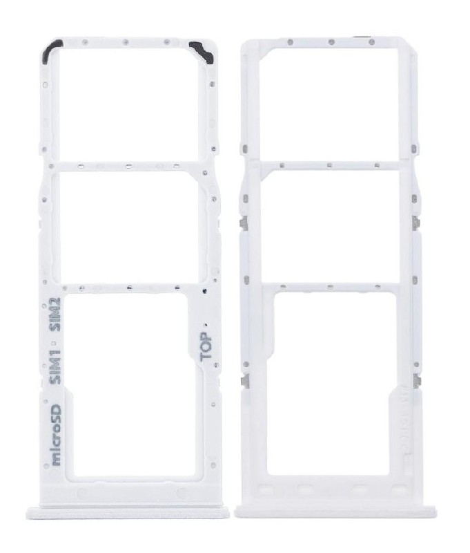 SIM card holder Samsung A125 A12/A127 A12S Balts original (service pack)