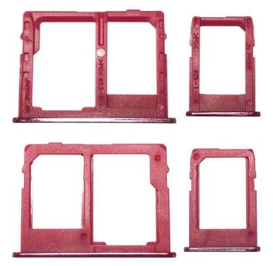 SIM card holder Samsung J415 J4+/J610 J6+ Rose Rozā (2pcs) original (used Grade A)