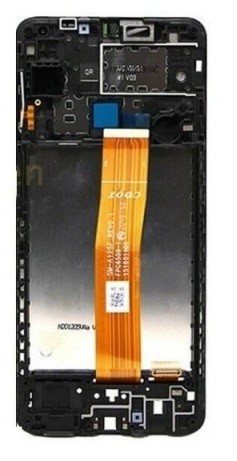 LCD screen Samsung M127 M12 2021 ar touch screen ar frame melns original (service pack)