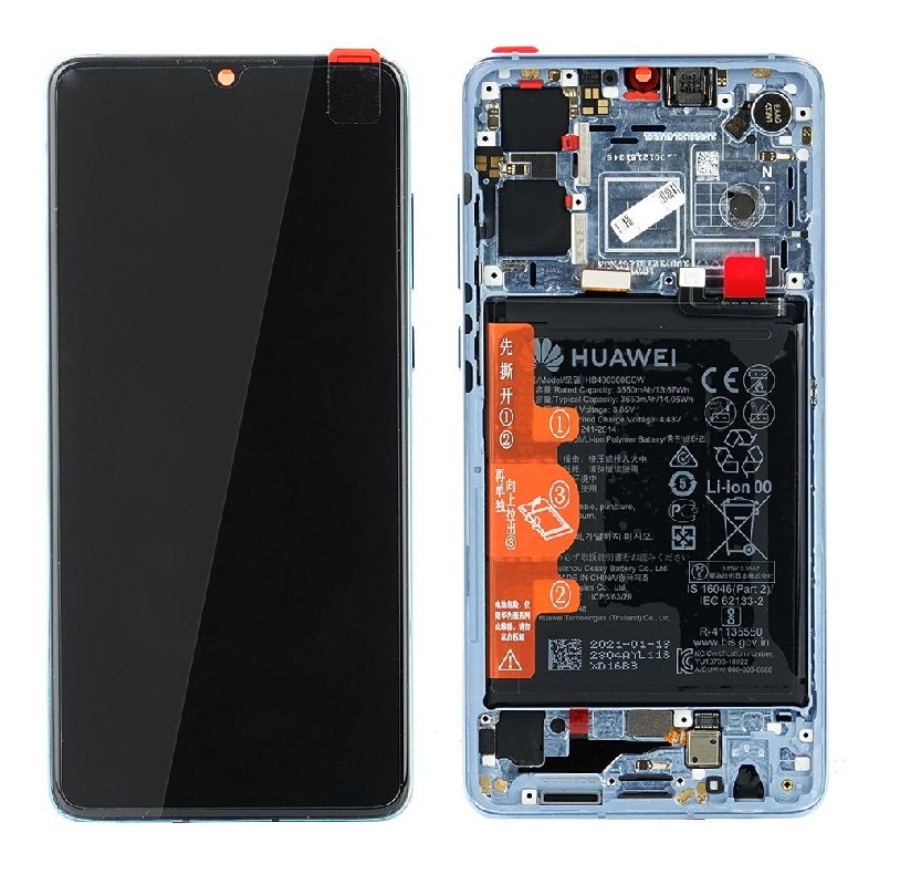 LCD screen Huawei P30 (new version 2021) ar touch screen ar frame un baterija Breathing Crystal original (service pack)