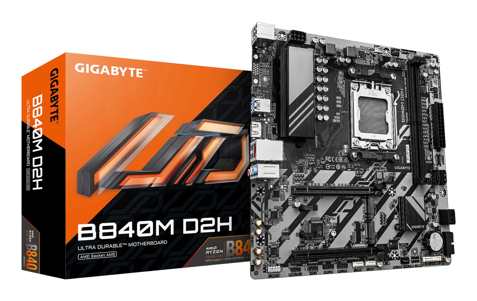 Mātesplate GIGABYTE AMD B840 Socket AM5 Micro-ATX DDR5 2 sloti