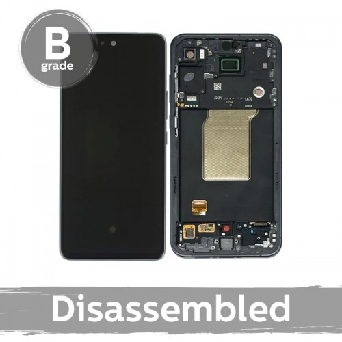 LCD displejs saderīgs ar Samsung A556 A55 5G ar rāmi / tumši zils / (9/10 lietots)