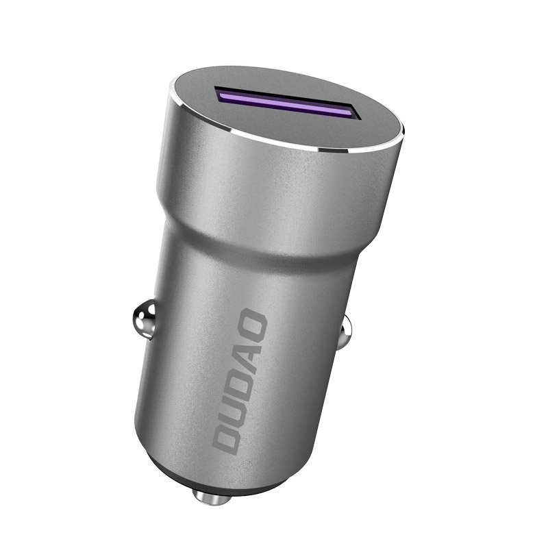 Auto lādētājs Dudao R4Pro (1xUSB; 5A; 22,5W) pelēks