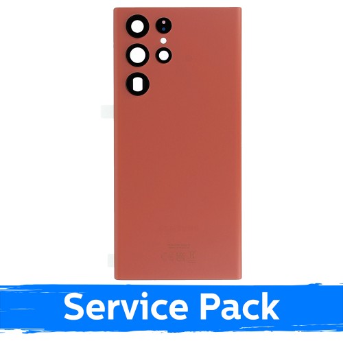 Aizmugurējais vāks saderīgs ar Samsung S908 S22 Ultra / Sarkans / (Service Pack)