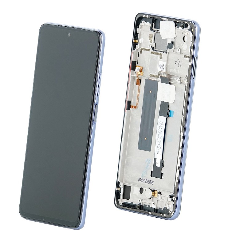 LCD screen Xiaomi Mi 10T Lite 5G ar touch screen ar frame Pearl Pelēks/Tarnish original (service pack)