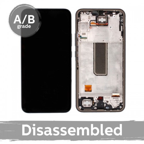 LCD displejs saderīgs ar Samsung A346 A34 5G ar rāmi / Lime / (9.5/10 Used)