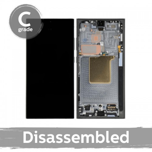 LCD displejs saderīgs ar Samsung S928 S24 Ultra ar rāmi / Titanium Yellow / (7.5/10 lietots)