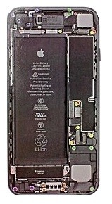 Baterija maciņš iPhone 7 Melns full ar flex original (used Grade C)