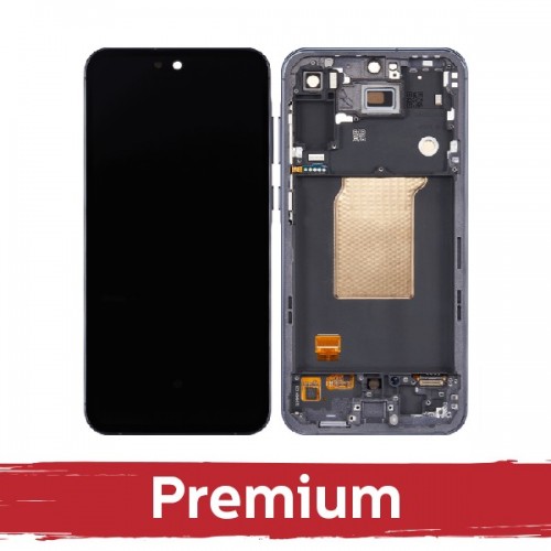 LCD displejs saderīgs ar Samsung A556 A55 5G ar rāmi / Navy / OEM