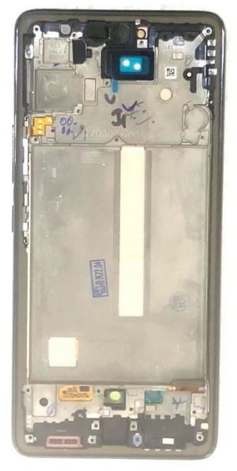 LCD screen Samsung A536 A53 5G 2022 ar touch screen un frame Awesome Melns original (assembled service pack)