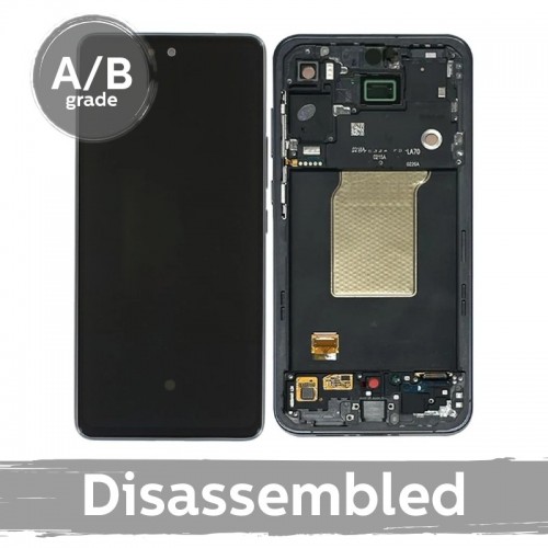 LCD displejs saderīgs ar Samsung A556 A55 5G ar rāmi / tumši zils / (9.5/10 lietots)