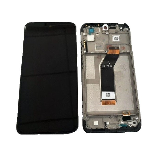 LCD screen Xiaomi Redmi 10 2022 ar touch screen un frame Melns original (service pack)