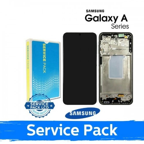 LCD displejs saderīgs ar Samsung A266 A26 5G ar rāmi / persiku / (Service Pack)