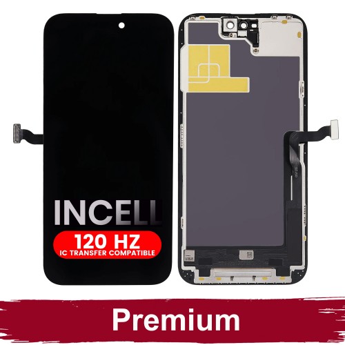 LCD displejs saderīgs ar iPhone 14 Pro Max melns (120Hz / INCELL / Premium) /*Removable IC*/