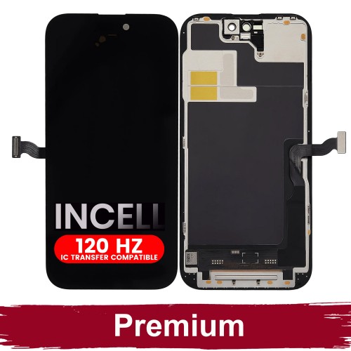 LCD displejs saderīgs ar iPhone 14 Pro melns (120Hz / INCELL / Premium) /*Removable IC*/